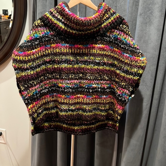 NWT Anthropologie sparkle sweater vest poncho - Picture 1 of 7